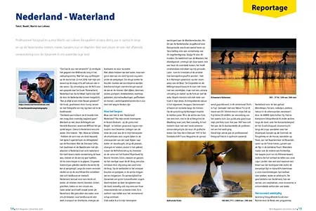 Publicatie van Nederland Waterland in NCN magazine.